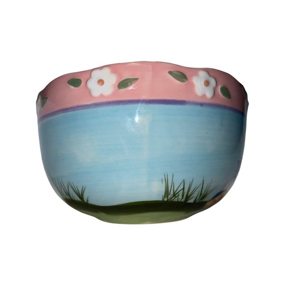 Rare Certified International China Susan Winget Easter Rabbit Serving Bowl 5.5" - Picture 4 of 6